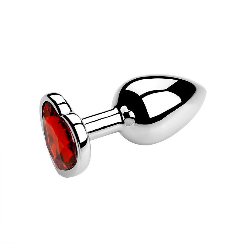 Heart-Shaped Metal Anal Plug - Prostate Massager & Dilation Toy for Adults