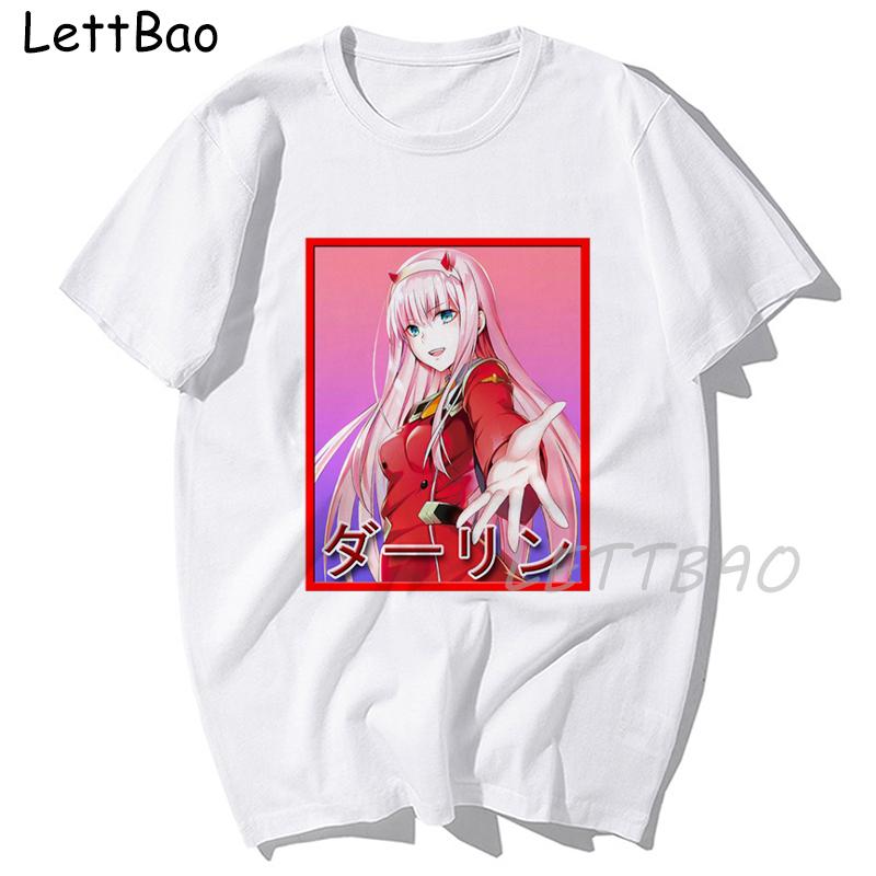 Darling In The Franxx Anime Vintage Tees Funny T Shirt Zero Two Hentai O Neck