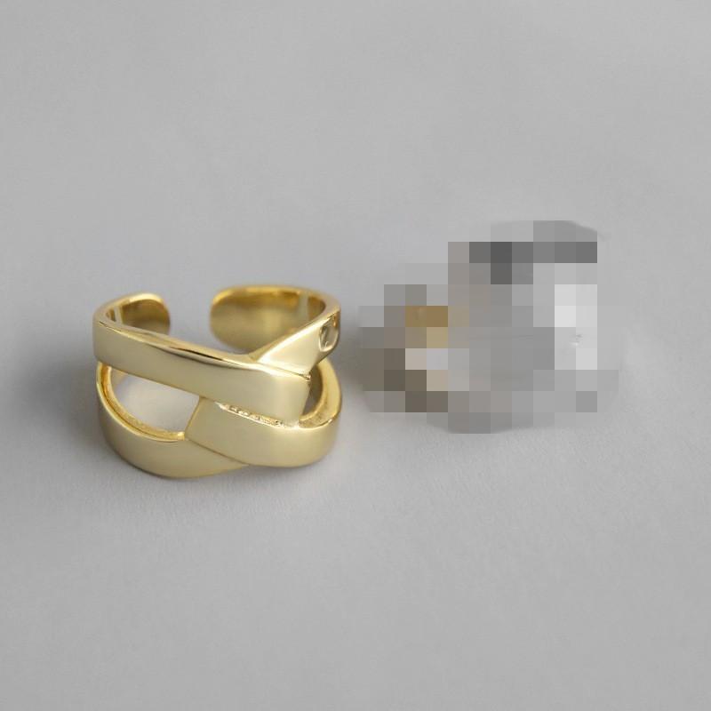 Elegantní S925 Ryzí Stříbro Minimalistický Nepravidelný Prsten Nastavitelná Velikost Ideální Pro Jakoukoli Příležitost