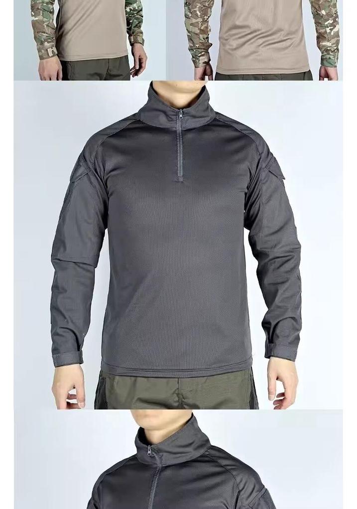 Neuer Stil Herren Tarnung Schnelltrocknendes Langarm Trainingsshirt, Modische Outdoor Bekleidung.