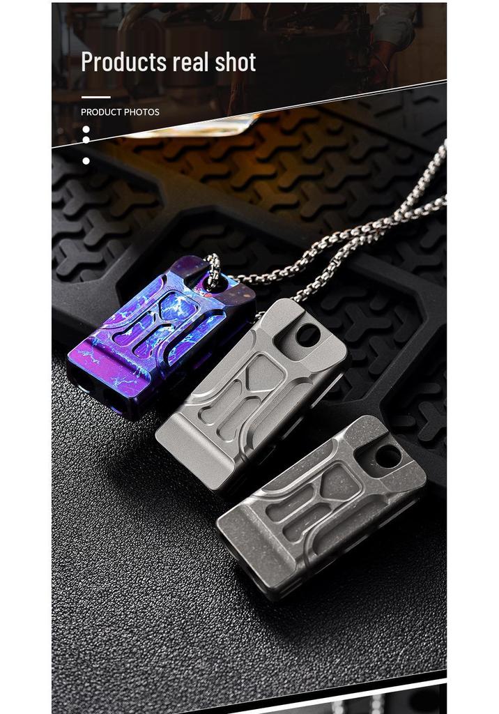 Titanium Alloy Double Tube High Decibel Emergency Rescue Whistle for Outdoor Camping