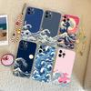 Japanese Waves Transparent Phone Case For IPhone 17 Air 16 Pro Max 15 14 13 12 11Plus Shockproof Cover