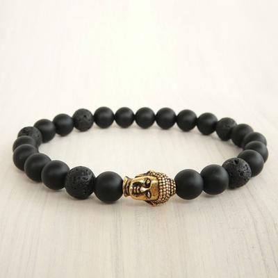 8 mm obsidienne Imperial Jasper Bracelet handmade Bless prier Hommes Spiritualité Yoga