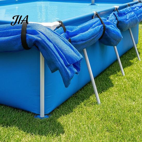 Wiederverwendbare Klettbänder 6 Stück Solar-Poolabdeckungsbänder, Verstellbares Nylon zur Aufbewahrung für Abdeckungen von oberirdischen Rahmenpools, Halten Decken vom