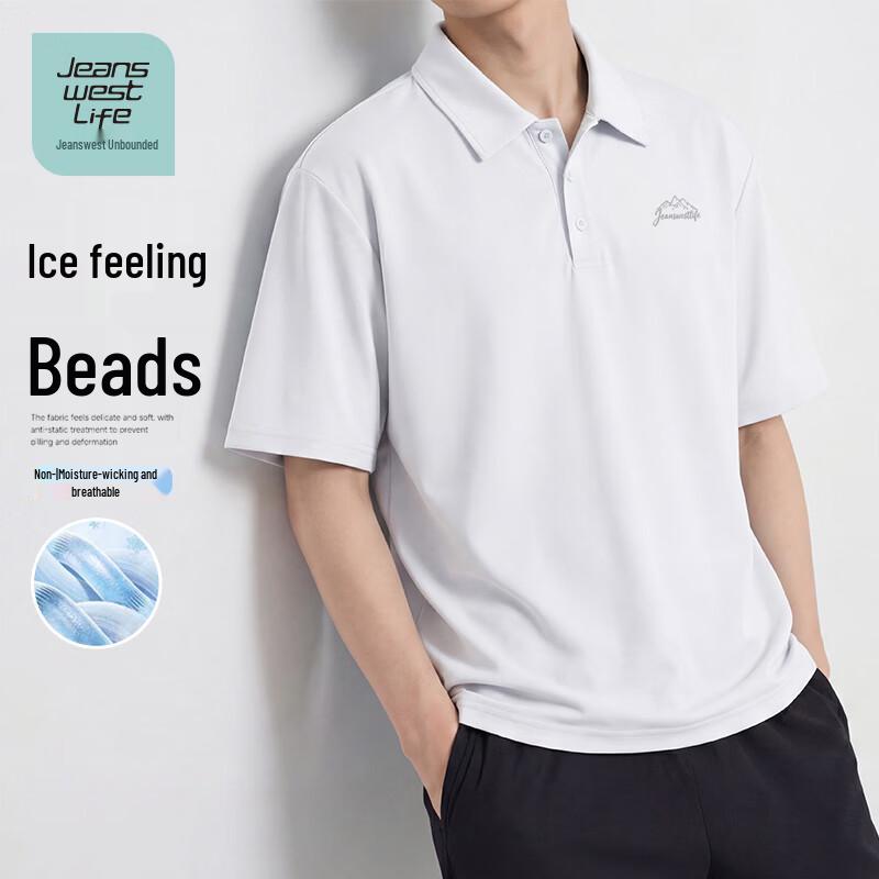 Jeanswest LIFE Men s Cool-Feel Half-Placket Polo T-Shirt M