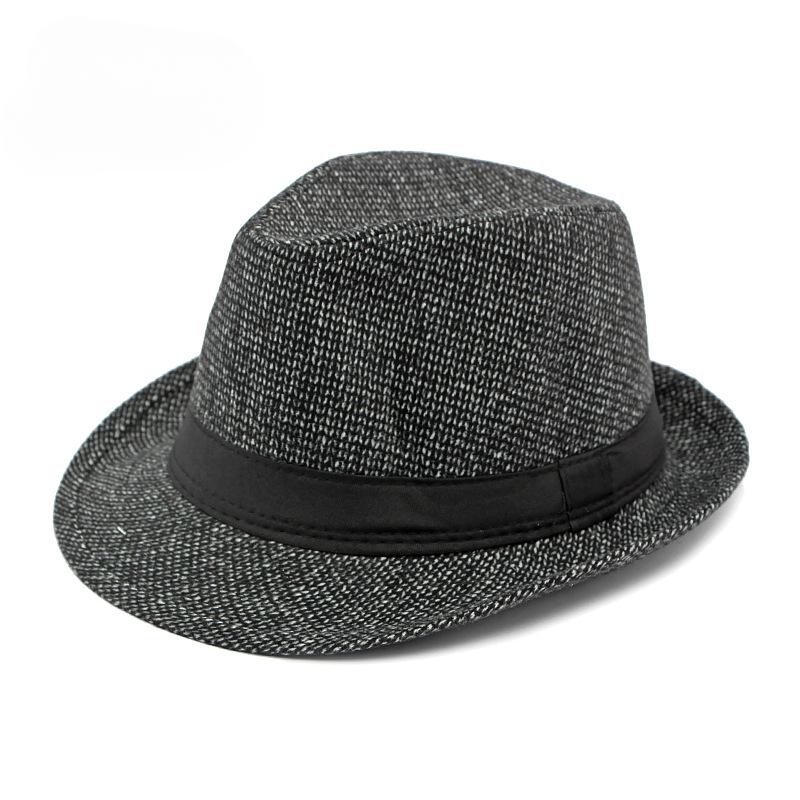 Retro Men's Jazz Hats Large Brimmed Sun Hats, Fashionable Top Hats, Middle-aged and Elderly Hats, Grandpa Bucket Hats