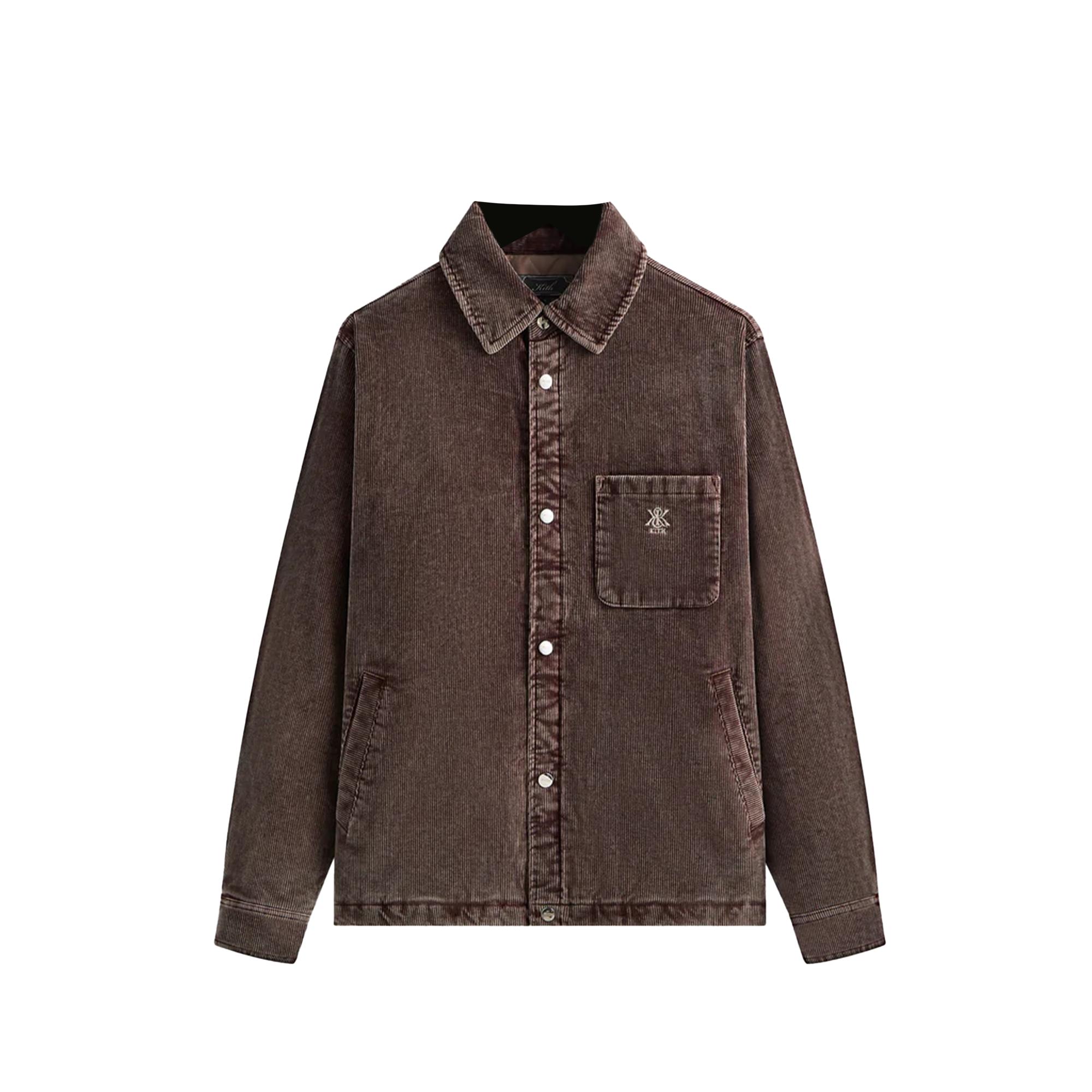 

Kith Washed Corduroy Brixton Puffed Shirt Jacket Saddle Men Tops Brown KHM010915-201 M
