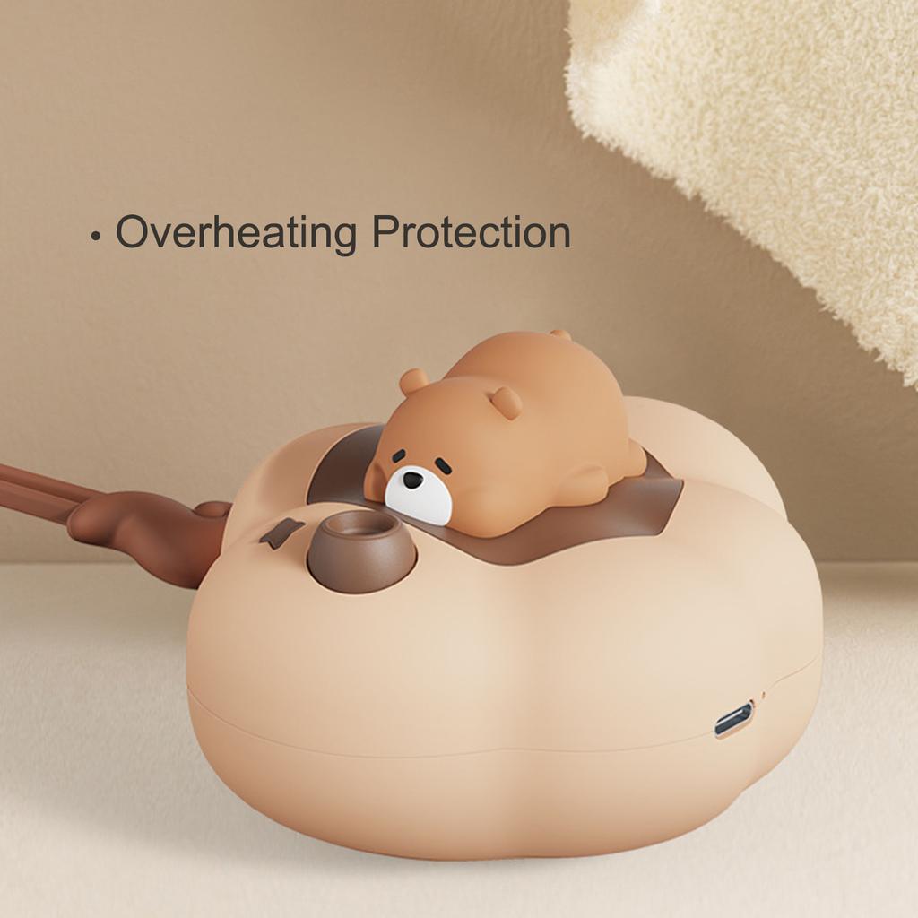 2 Block Temperature Low Level Warm Light 2 in 1 Cartoon Hand Warmer Night Light
