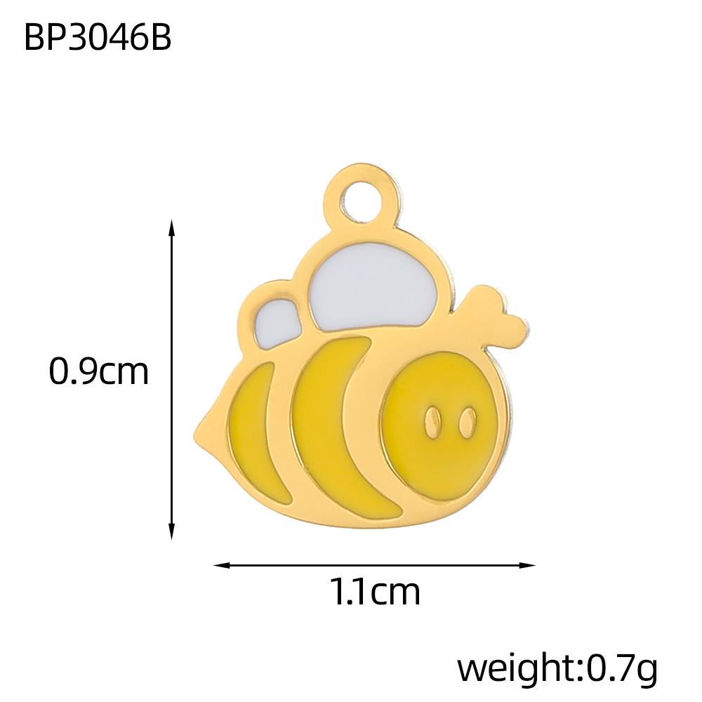 3PCS/LOT CARLIDANA Enamel Turtle Rabbit Bear Charms, Colored Stainless Steel Pendants for Women DIY Necklace Jewelry