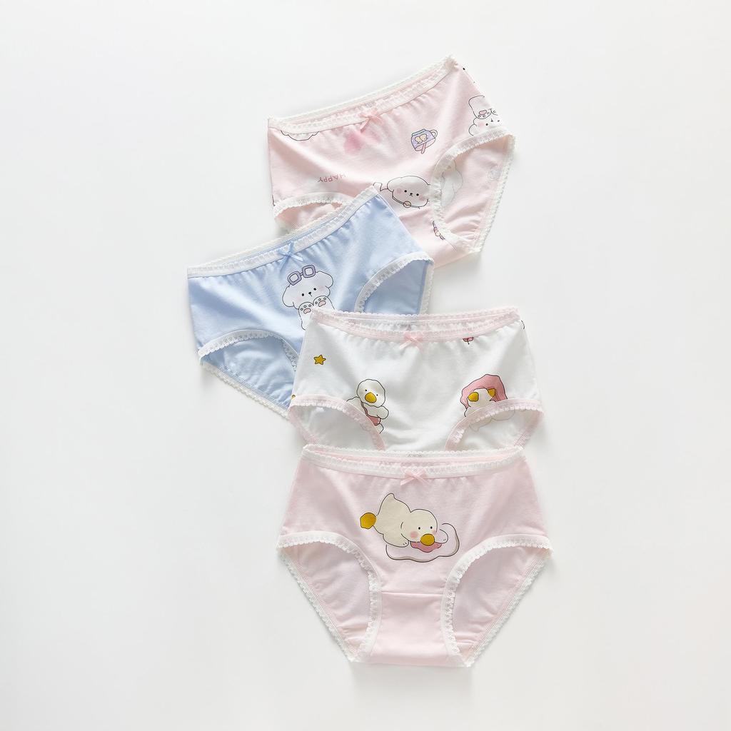Sous-vêtements Triangle pour Enfants: Shorts Bébé Fille 100% Coton, Sans Pincement