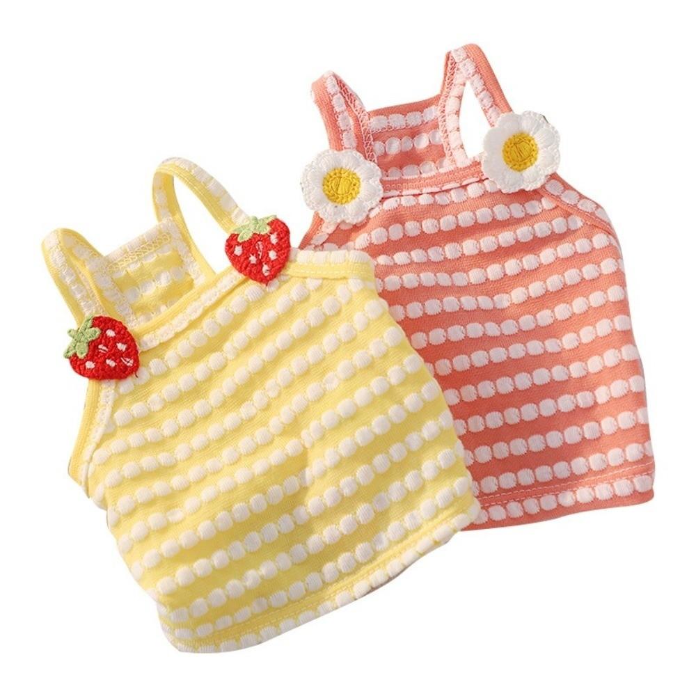 Strap Dog Vest Striped Pattern Camisole Top Cute Style Puppy Outfit Summer Wear