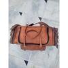 Vintage Travel Men's Genuine Handmade Brown Goat Leather Overnight Weekender Bag