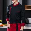 Kochuniform-Schürzenset: Stehkragen, Kurzarm, knitterfrei, mit mehreren Taschen, Patchwork-Design, professionell.