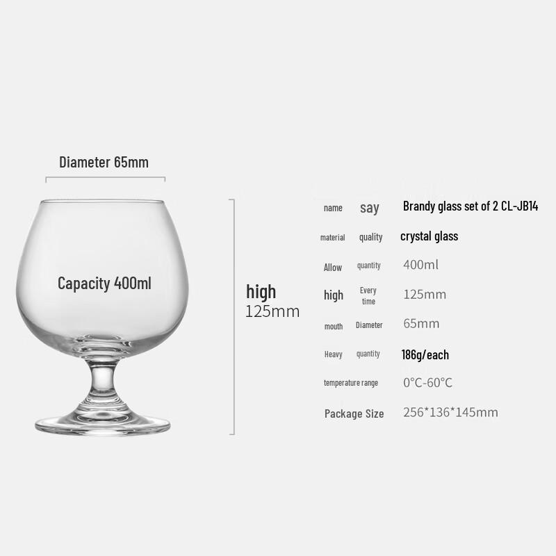 CLITON Europäische Kristall Whisky- & Brandygläser