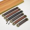 Durable Leather Furniture Handles Universal with Screws Kitchen Cabinet Handles Hardware Door Handles