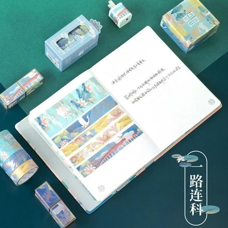 1 Set Ancient Style Washi Tape Hand Account Sticker Notes Stationery Decoration Art Life Stickers Material Vintage Washi Tapes