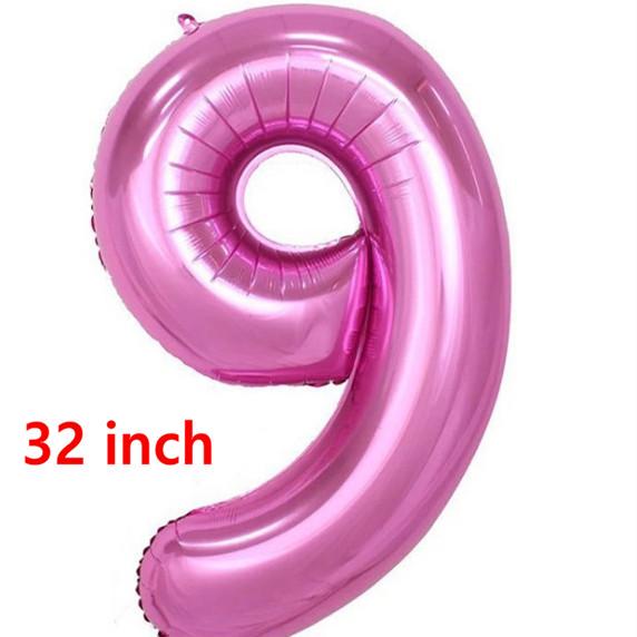 16inch Number Balloon Blue Black Red Gold Silve Number Foil Balloons Baby Shower Happy Birthday