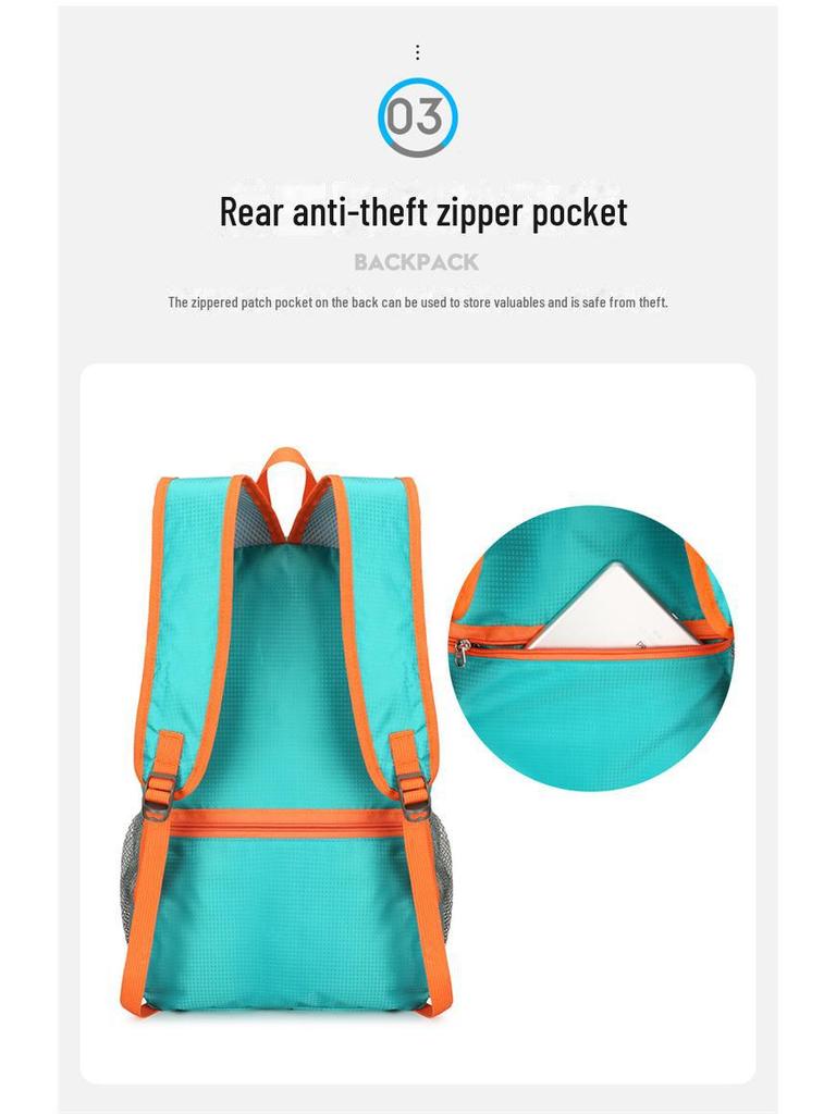 Ultra-Light Foldable Outdoor Backpack - Large Capacity for Sports, Mountaineering, and Cycling