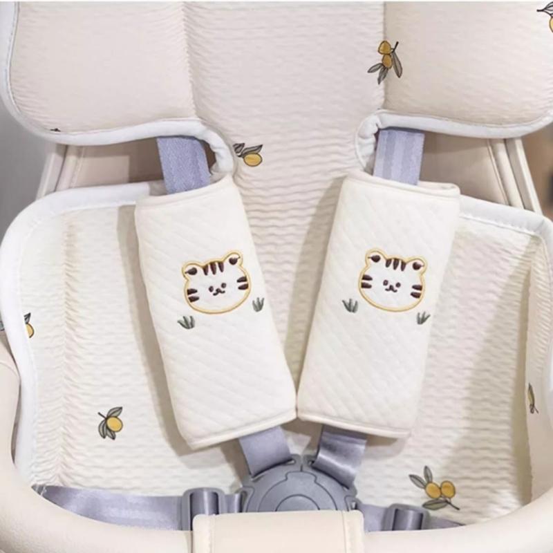 Seatbelt Cover Pads with Animal Pattern Car Safety Belt Strap Cushion Automotive Accessories Shoulder Strap Pad