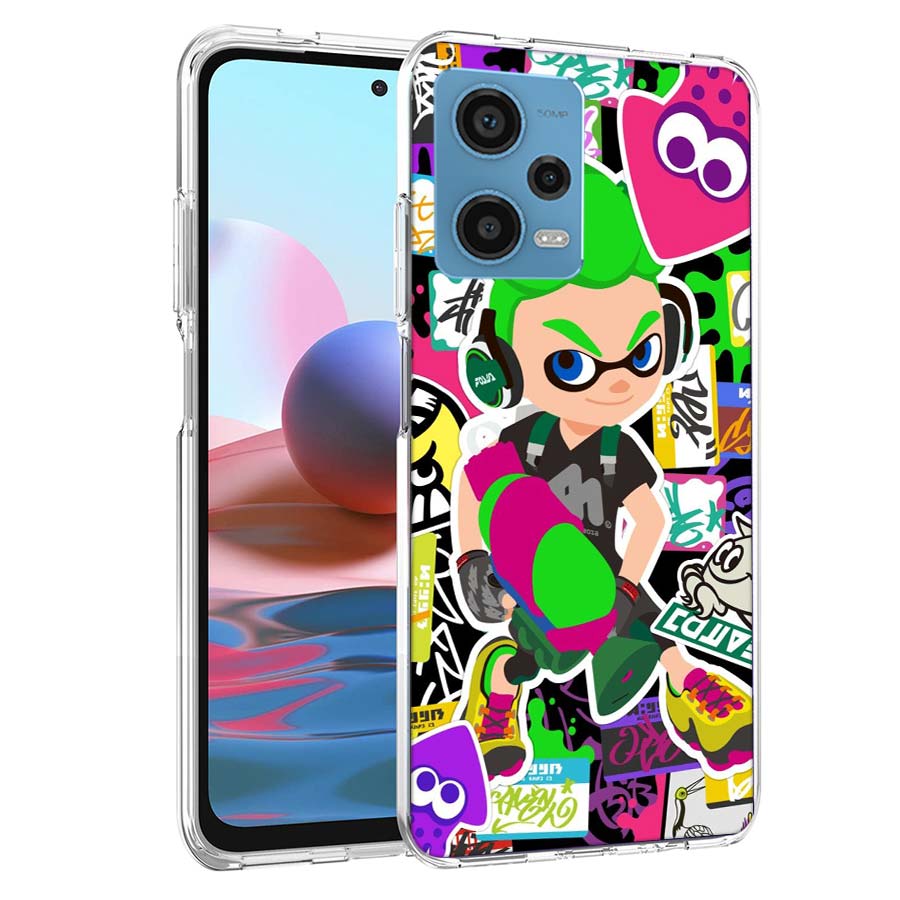 Game S-Splatoons Phone Case For Redmi Note 13 12 14 15 Pro Plus 13R 11 11T 11E 11S 10 Pro 10S 9 9S Cover Cell Clear TPU Capa Cas