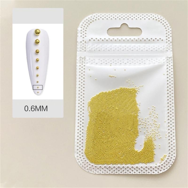 Multi-Size Nail Caviar Beads Micro 3D Nail Art Decorations Mini Metal Nail Beads Nails Jewelry DIY Nail Designs Gifts