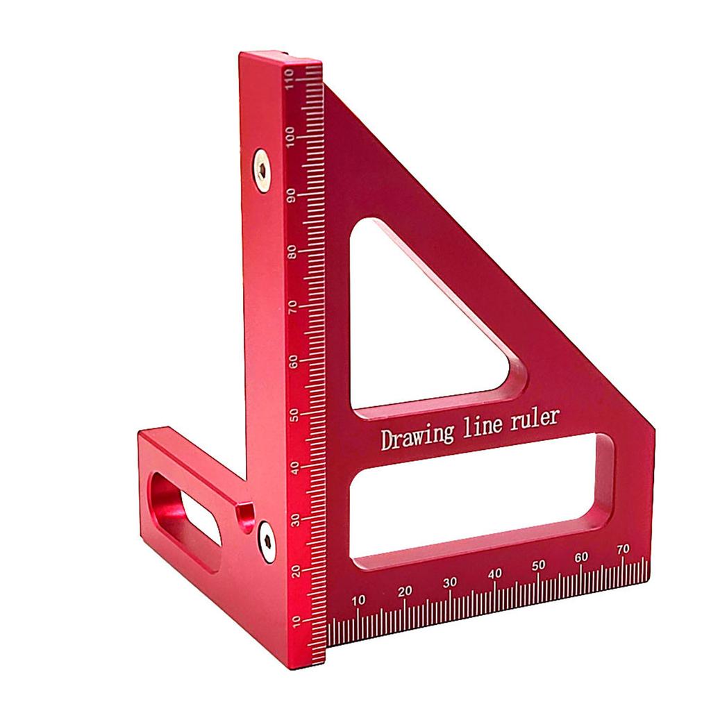 Woodworking Square Protractor Aluminum Alloy Miter Triangle Ruler High Precision Layout Measuring Tool for Engineer Carpent