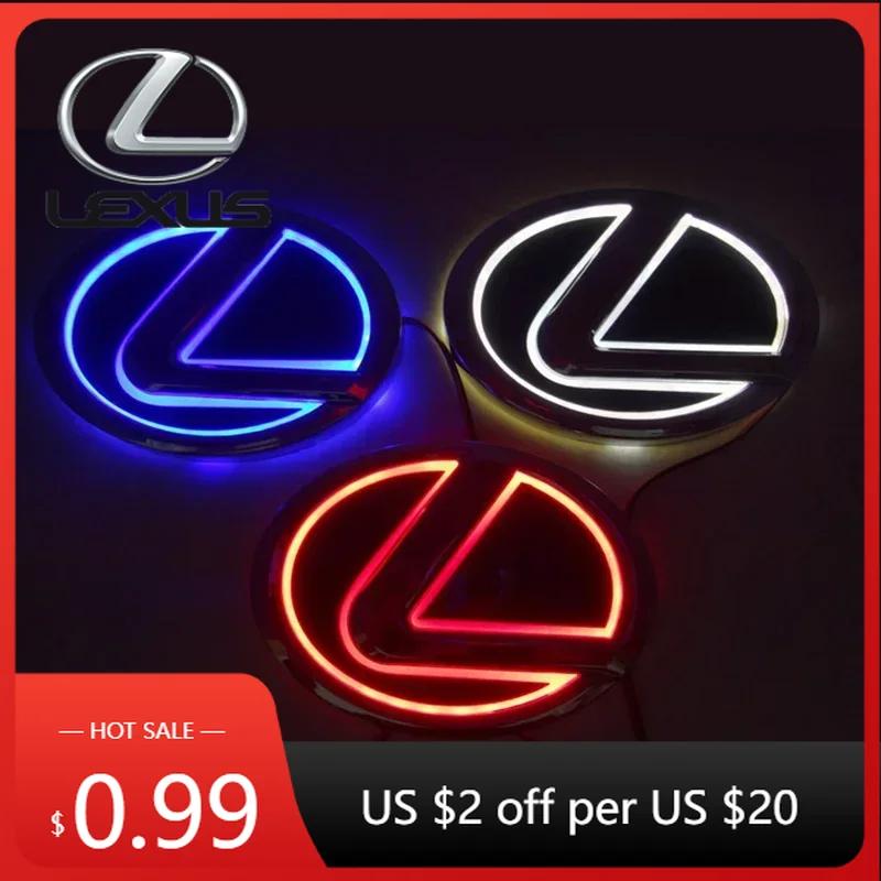 

Interior Stickers Car Light Logo Sticker 5D Led Rear Emblem Badge For Lexus ES250 ES300 ES350 IS250 IS300 RX300 RX330 NX GS GX A 10.5cm X 6.8cm червоний