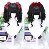 WTB Synthetic Wig Female Cute Fresh Claw Clip Deep Double Ponytail Straight Hair Wig With Bangs Christmas Cosplay Party Wig