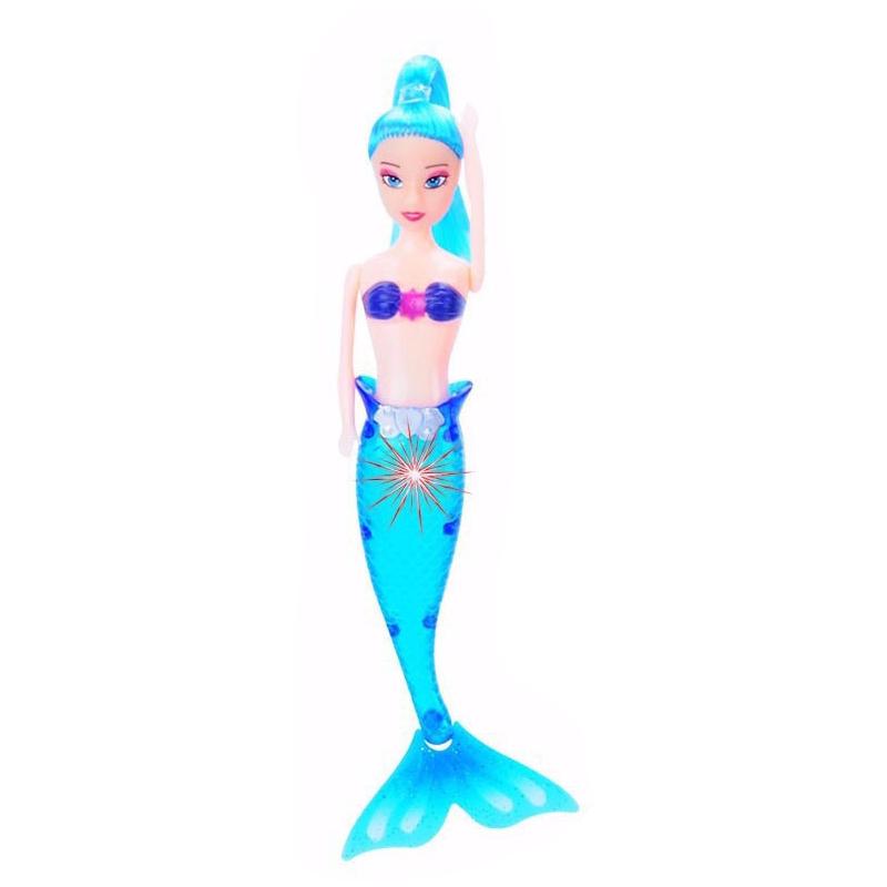 LED Light Swimming Mermaid Doll Girls Classic Mermaid Doll Kids Girls Toys Bath Swimming Pool Toys Girls Birthday Gifts