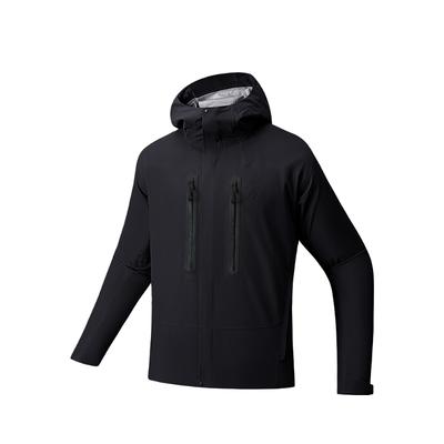 Anta Outdoor Series Simple Hard Shell Versatile Loose Fit Hooded Solid Color Windproof UV Protection Breathable Waterproof Jacket 952536601-3