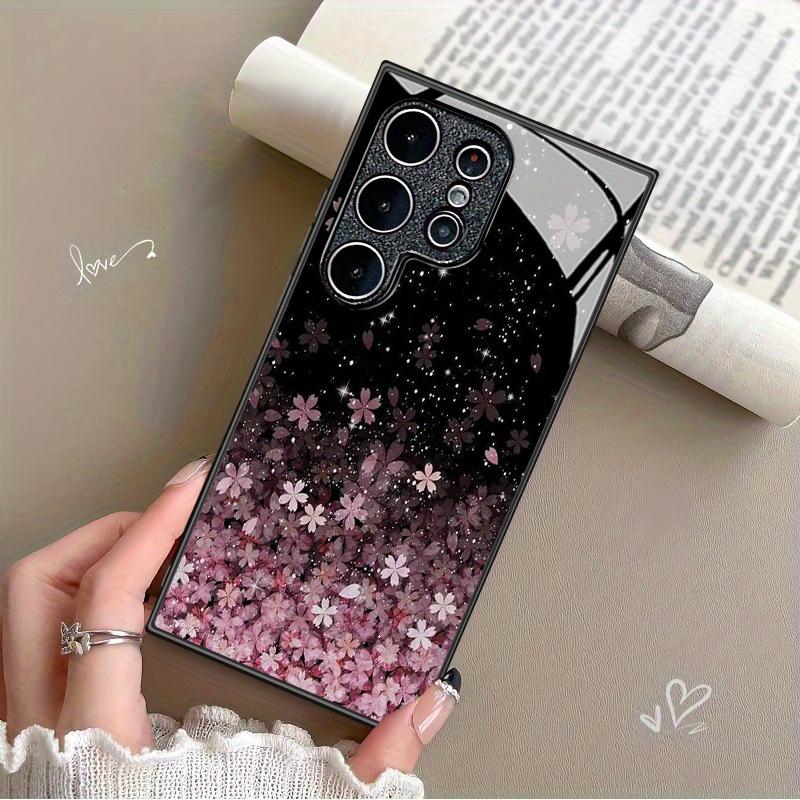 Fashion Sakura Glass Phone Case Suitable for Samsung for Galaxy S26 S25 S24 S23 S22 S20 FE Ultra Plus 5G Anti Drop