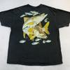 Guy Harvey Vintage Snook Pocket T-Shirt Black Fade Distressed XL