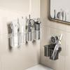 Wall-Mounted Electric Toothbrush & Toothpaste Holder with Suction Cup and Drainage