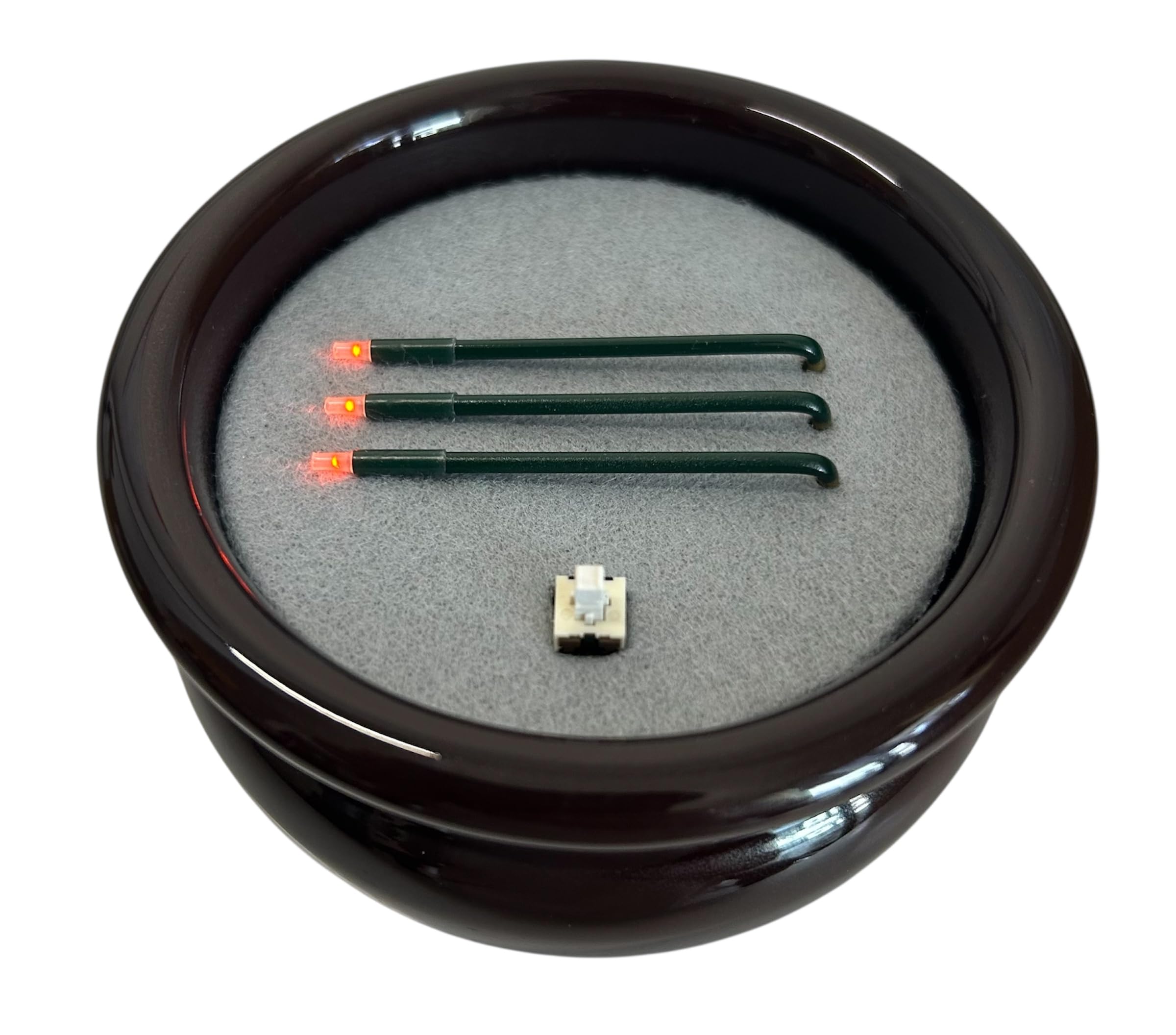 

[Ceramic] Sanyasuragi Fireless Electronic Incense, LED Type, Jodo Shinshu (Brown2.5 inches), Horizontal Incense, S23