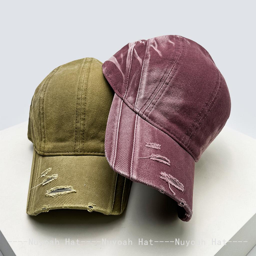 And Women Vintage Bandhnu Solid Color Stripe Baseball Caps Sun Protection Personalized All-Match Street Style Peaked Hats Distressed Fashion