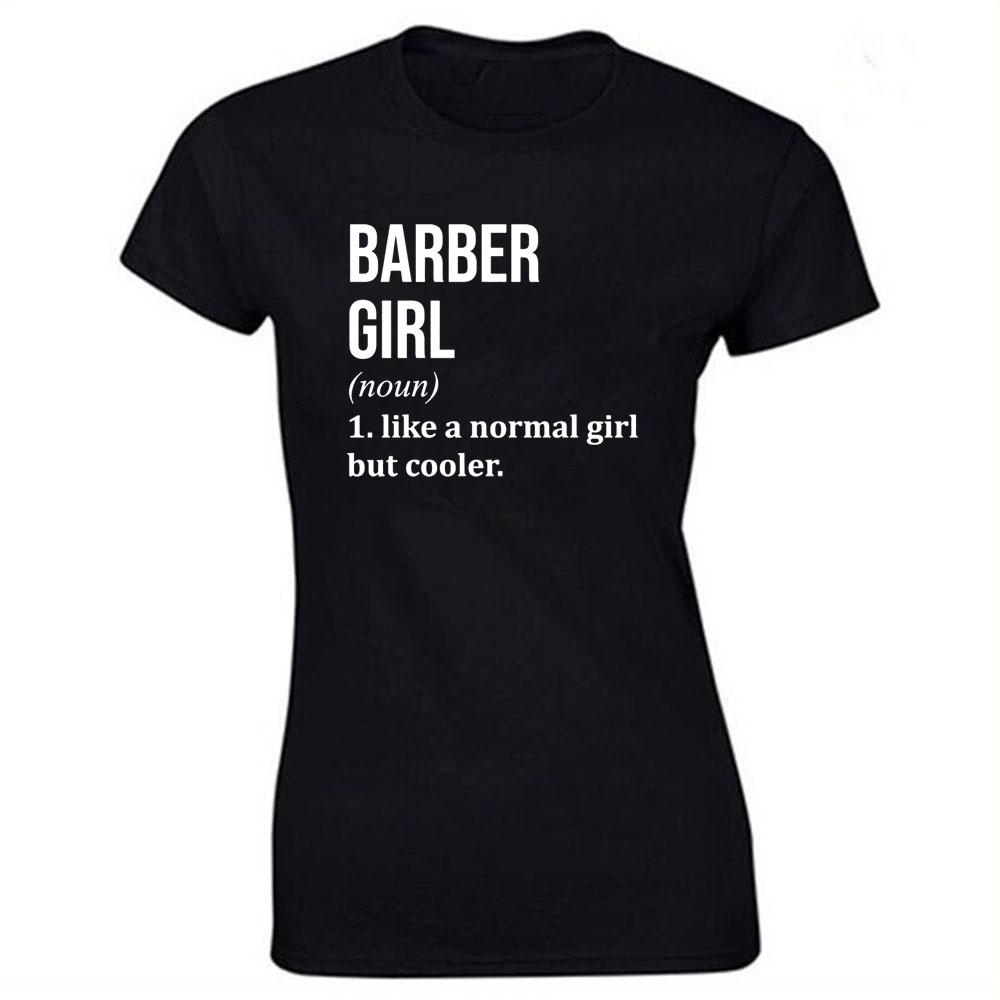 Hairdressing Hearbeat Barber Print Cotton Casual  Tshirt Women Funny T Shirt for Lady Streetwear Regular Top Tee