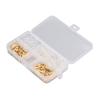 120Pcs Motorcycle Connector Kit Electrical Crimp Terminal Wiring Bare Male Female with Insulation Cover 3.5mm Gold