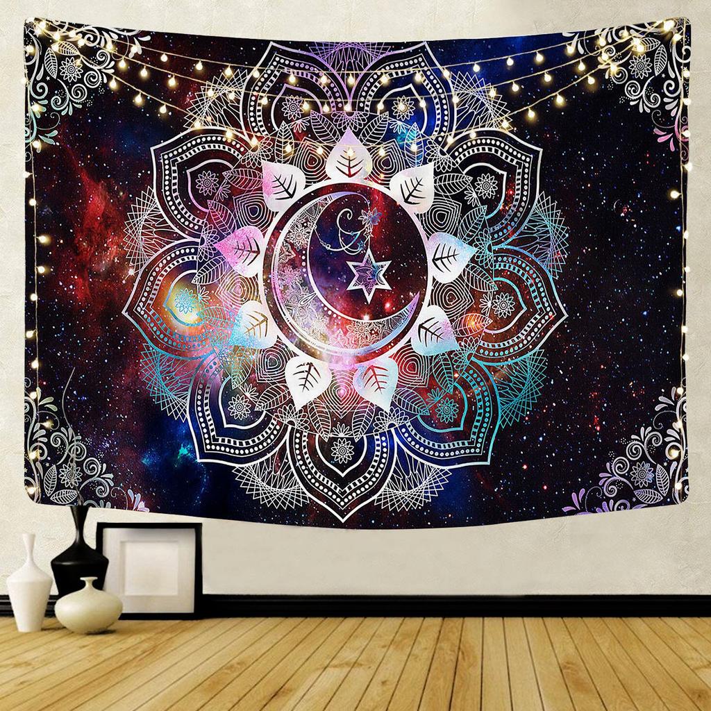 Large Mandala Pattern Indian Tapestry Wall Hanging Decoration Bohemian Beach Towel Polyester Thin Blanket Yoga Shawl Travel  Mat
