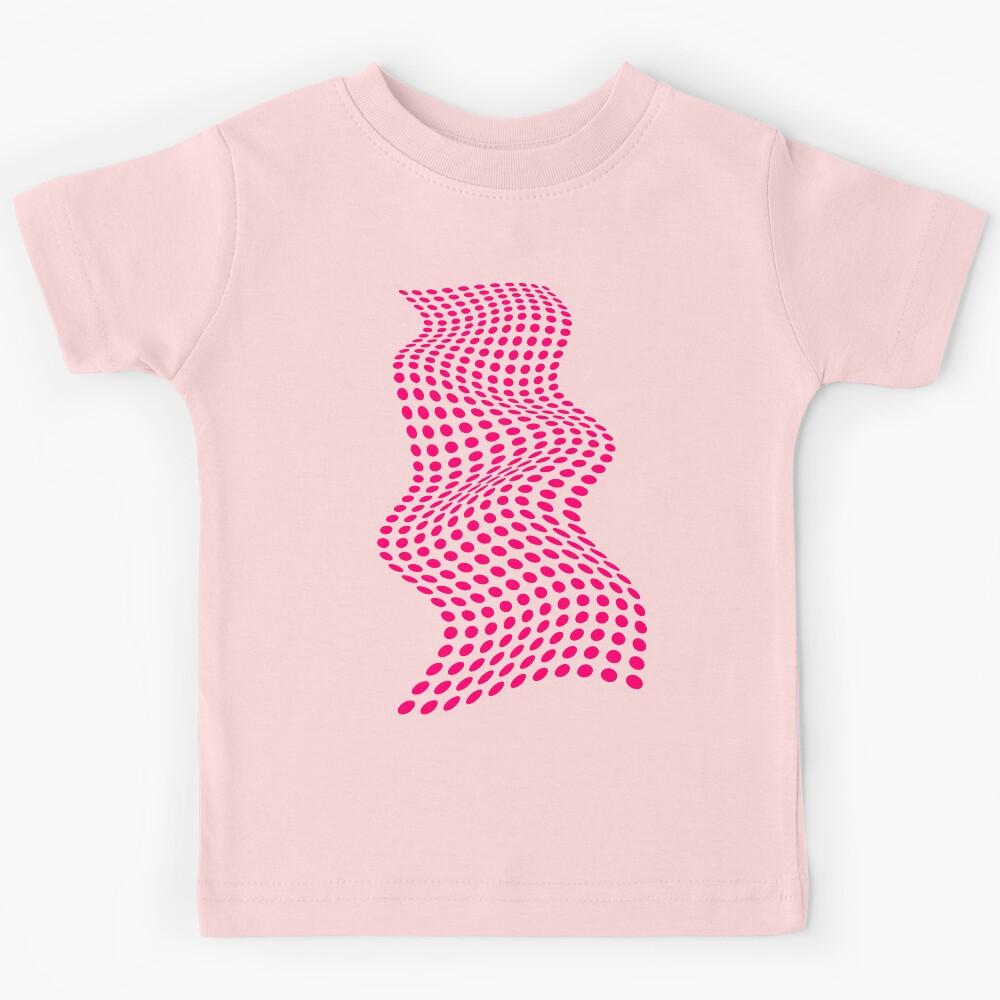 Wavy Dots - Bubblegum Kids T-Shirt 140