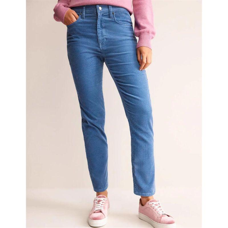 

British Original BD Multi-Color Optional Spring, Autumn and Winter Pure Cotton Corduroy Micro-Elastic Pocket Casual Straight Trousers Blue 22L