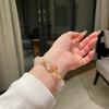 Natural white crystal bracelet for women, healing gift, white Azeztulite yellow crystal bracelet, niche light luxury jewelry