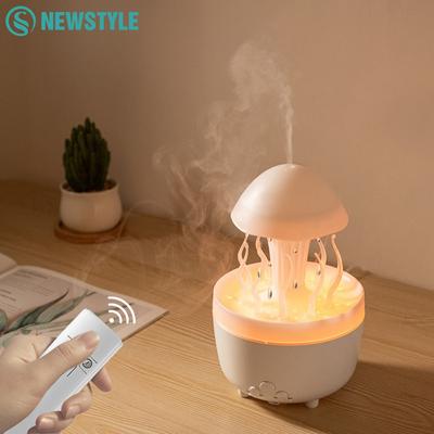 Luz noturna colorida de água-viva giratória com umidificador de ar, difusor de aroma de óleo essencial, árvore de natal, lâmpada noturna para dormir OVNI