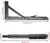 2-Pack Brushed Stainless Steel 8-18 Inch Adjustable Folding Angle Bracket – Heavy-Duty Wall-Mounted Shelf Support Triangle