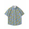 Summer 3D Printed Short Sleeve Flower Shirt Men'S Vintage Hawaiian Beach Casual Loose Men'S Large Size Shirt