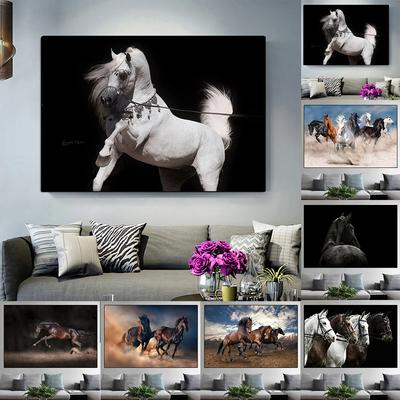 Beautiful Arabian Horse Canvas Painting Wall Art Horse Posters and Prints Animal Picture Living Room Home Decoration No Frame