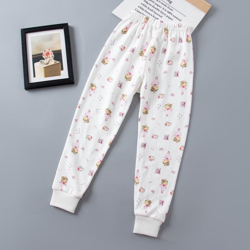 Kids' Cotton Autumn Pajamas: Solid Color Pants for Boys and Girls, Baby & Toddler Base Layer
