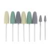 Dental Resin Base Acrylic Polishing Kit Drill Polisher Rotary Tools 6Pcs Silison Rubber Polish+2Pcs Tungsten Carbide Polish