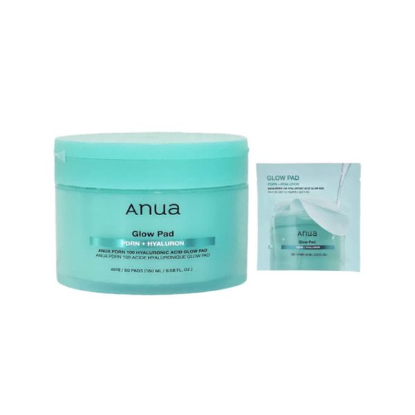 Anua PDRN Hyaluronic Acid 100 Glow Toner Pads Hydrating Skin Repair Pad 60 Pads (+2 Pads)