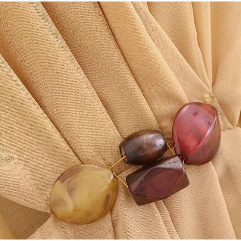 Элегантное печатное женское платье — фото 11