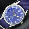 SWISS VINTAGE HAND-WINDING MENS REFURBISHED BLUE COLOR DIAL WATCH A700965-5 R205a-a700965